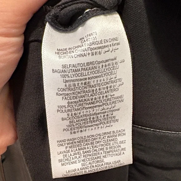 BCBG Black Button-Up Shirt Dress with Faux Leather Accents - Picture 4 of 5